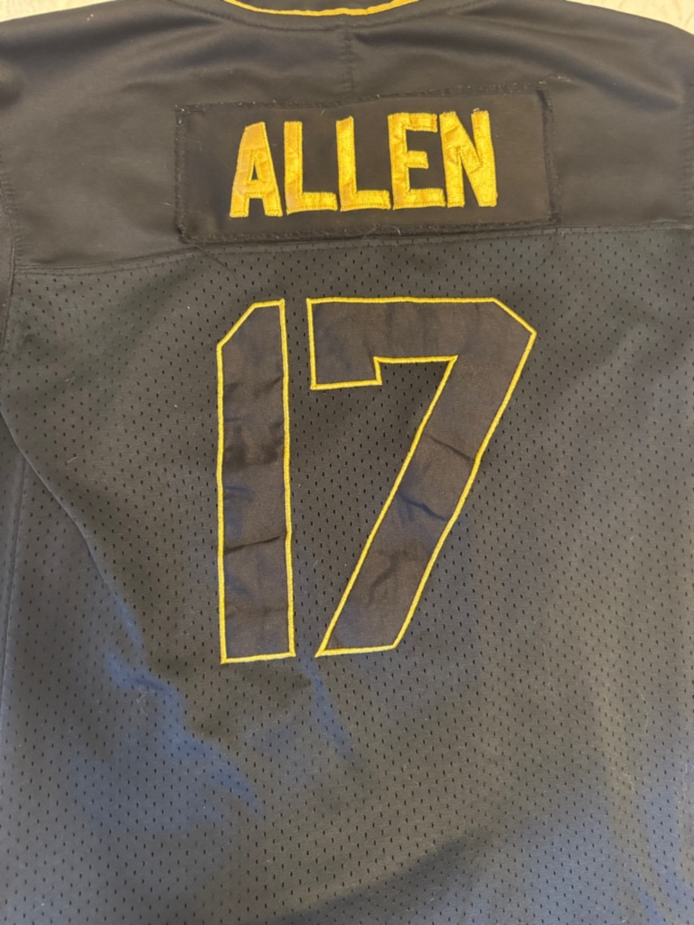 Nike Small Black and Gold Buffalo Bills #17 Jersey